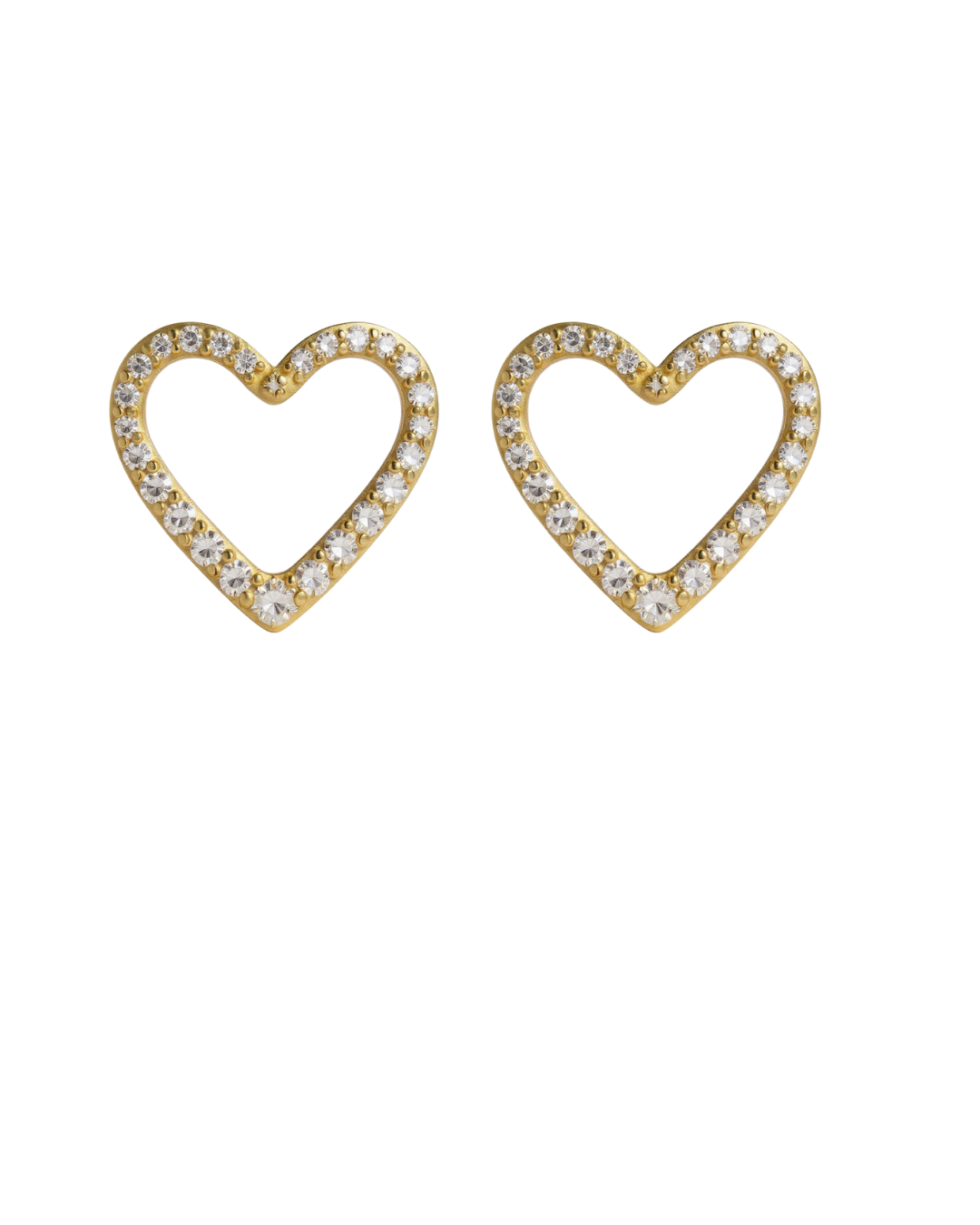 Aretes Corazon Oro 18k